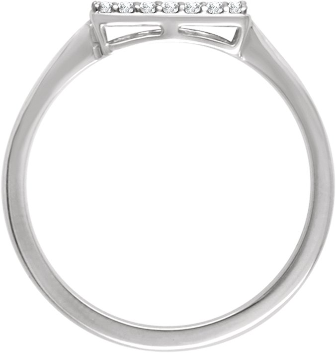 1/6 CTW Natural Diamond Cluster Ring view 2
