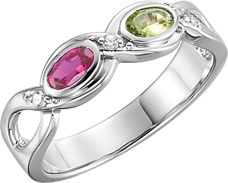 Family Bezel-Set Ring