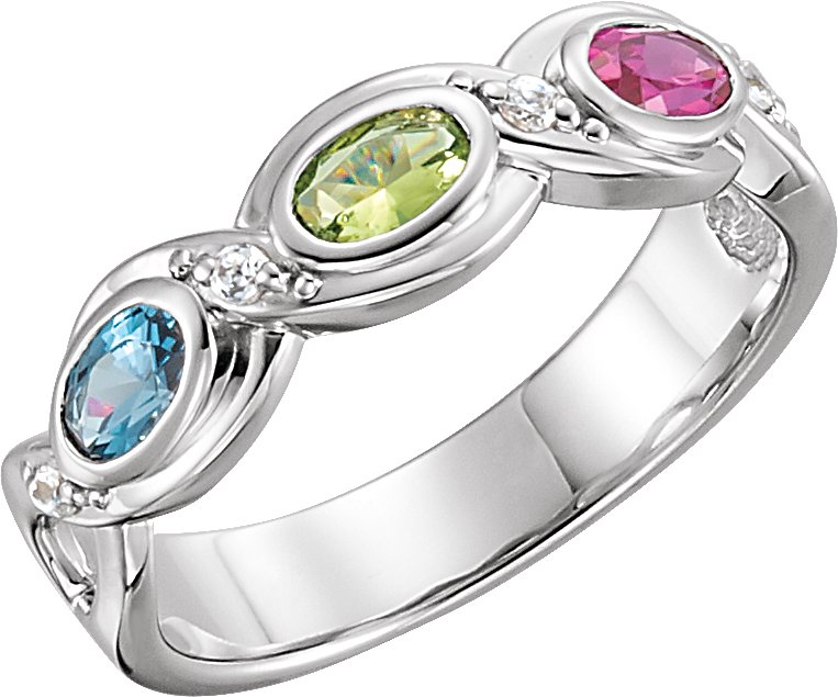 Family Bezel-Set Ring