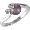 Black Cultured Pearl Ring 7mm Ref 316266