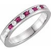 Ruby and .125 CTW Diamond Classic Channel Set Anniversary Band Ref 11736062