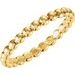 18K Yellow Beaded Stackable Ring