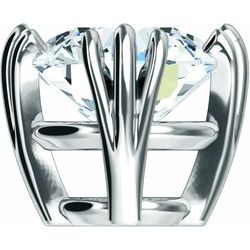 28980 / Continuum Sterling Silver / Component With Setting / 04.50 Mm / Round Fancy Prong Basket Setting