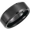 Tungsten 8 mm Black Immerse Plated Satin Finish Band Size 11