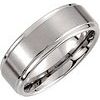 Tungsten 8 mm Rounded Edge Band with Satin Finish Size 11