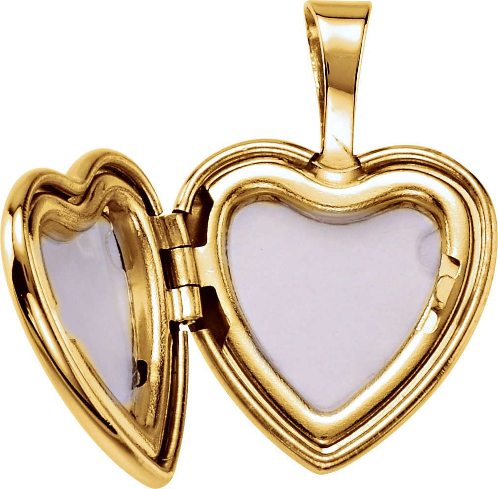 Gold Plated Sterling Silver Enamel Cross Heart Locket 