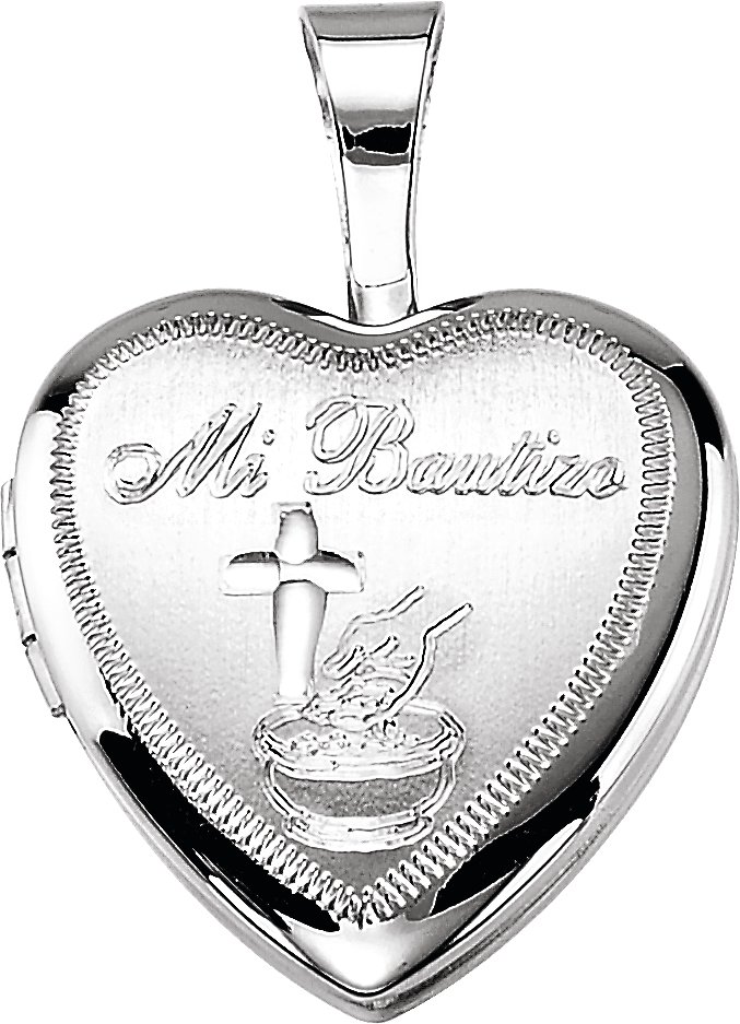 Sterling Silver Mi Bautizo Heart Locket Ref. 3693739