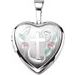 Sterling Silver Enamel Cross Heart Locket