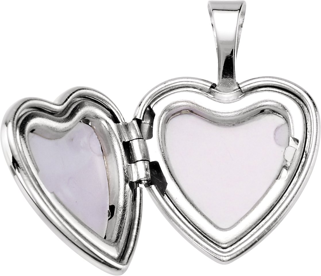 Sterling Silver Enamel Cross Heart Locket