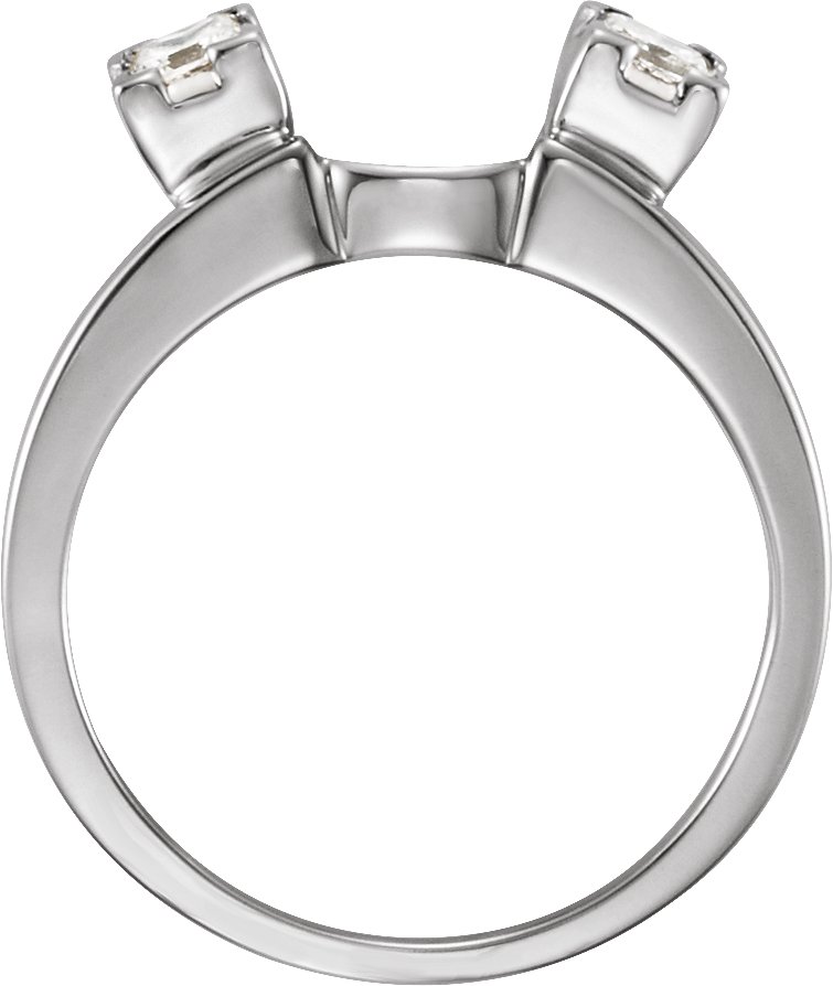 Alternative view of 1/3 CTW Natural Diamond Wrap-Style Enhancer – Platinum