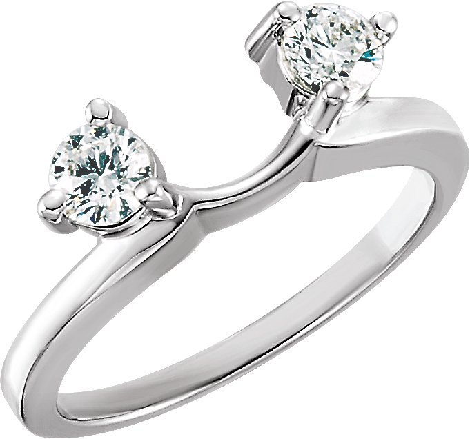 Platinum Diamond Solitaire Enhancer Wrap .5 CTW Ref 850013