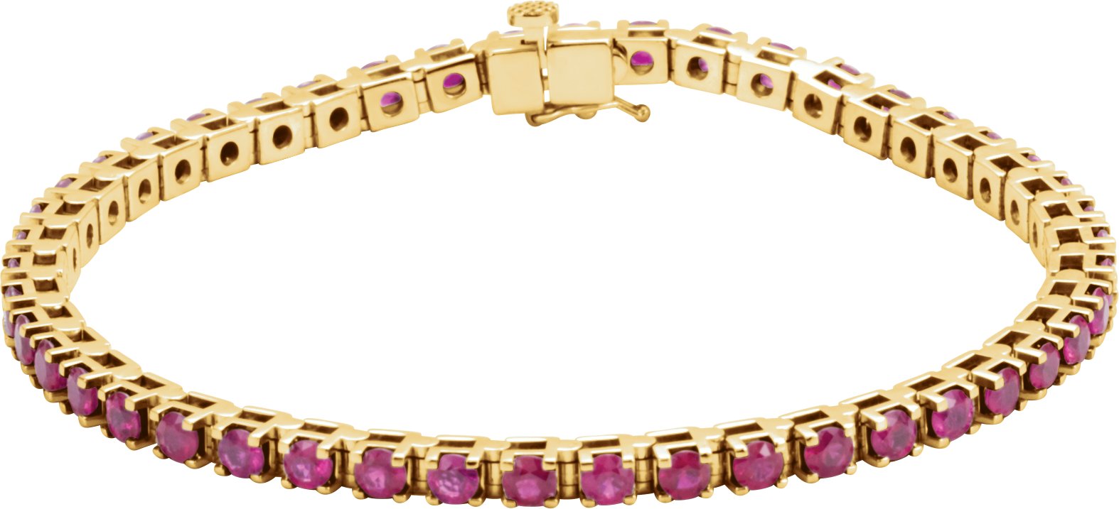 14K Yellow Natural Ruby Line 7