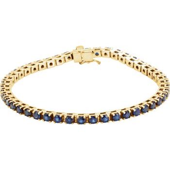 14K Yellow Blue Sapphire Line 7 inch Bracelet Ref. 11376620
