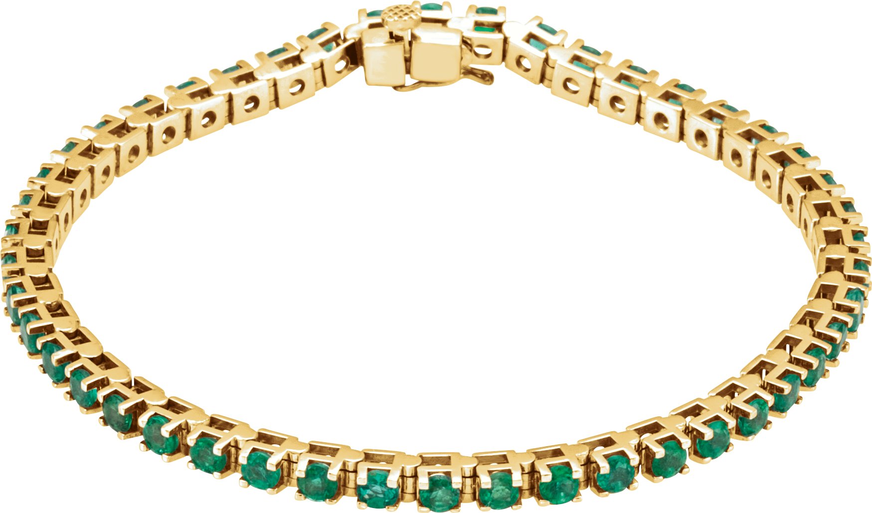 14K Yellow Emerald Line 7 inch Bracelet Ref. 11377981