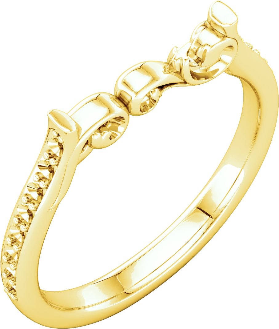 Vintage-Inspired Accented Cathedral Open Shank