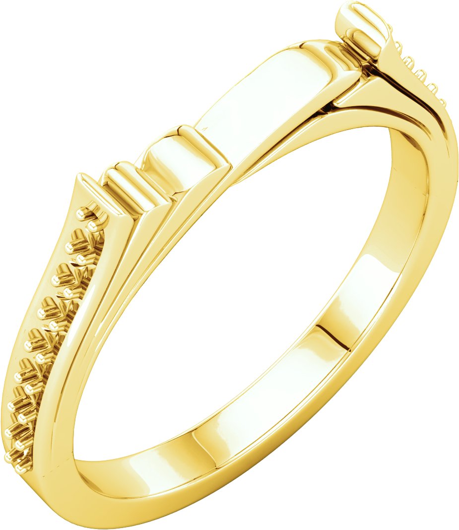 Vintage-Inspired Accented Cathedral Peg Shank