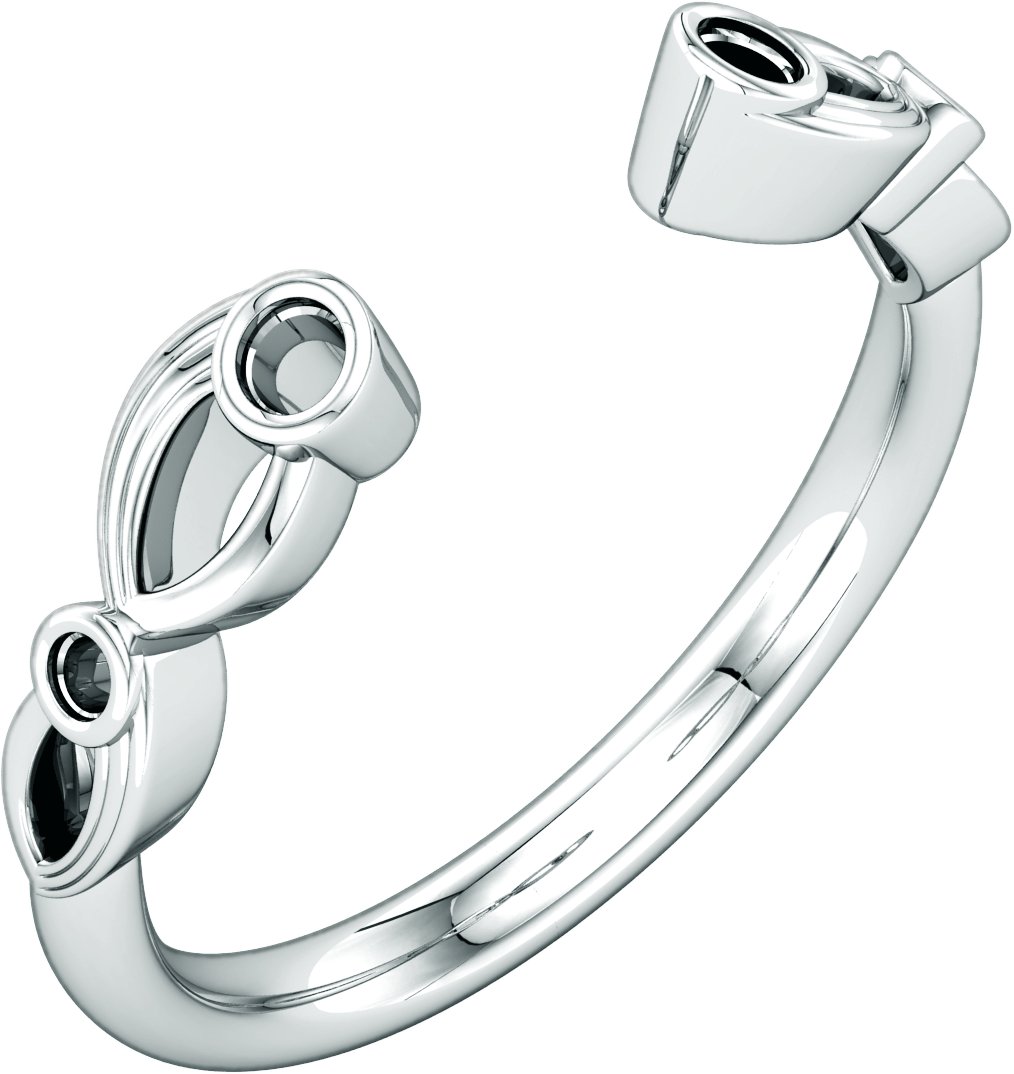 Bezel-Set Accented Open Shank