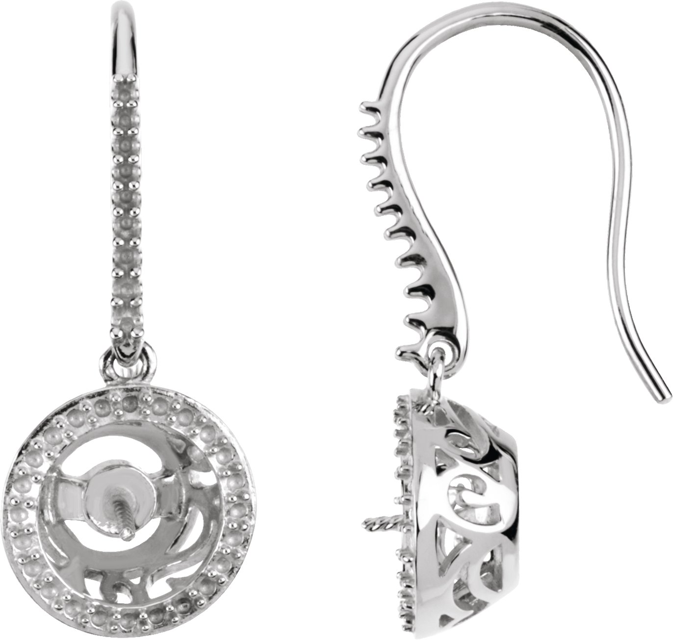 Halo-Style Pearl Earrings