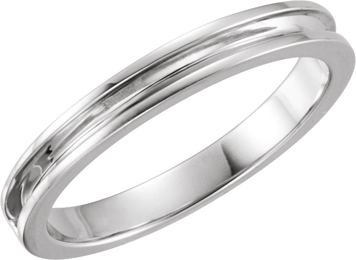 Channel-Set Reverse Tapered Engagement Ring or Band