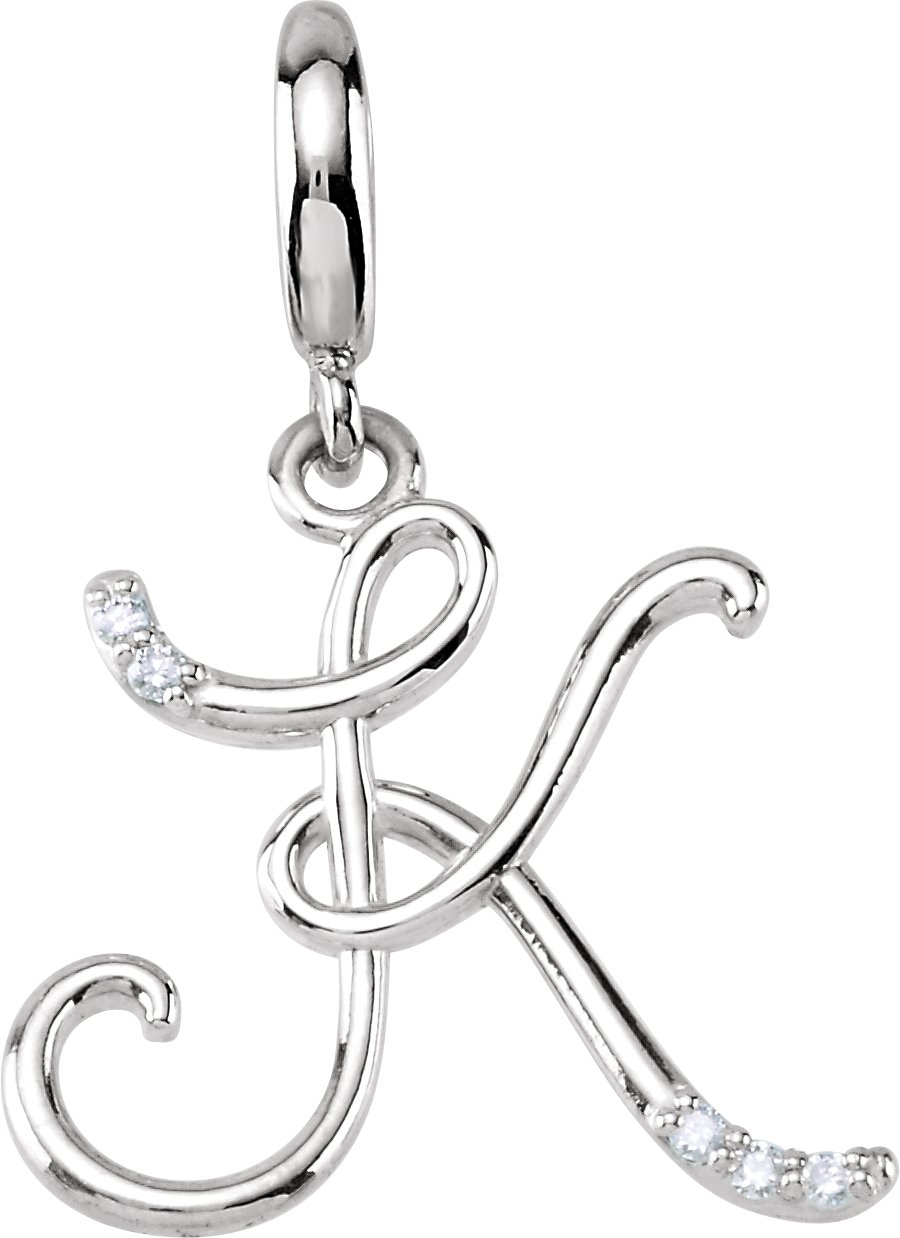 Accented Initial Charm/Pendant