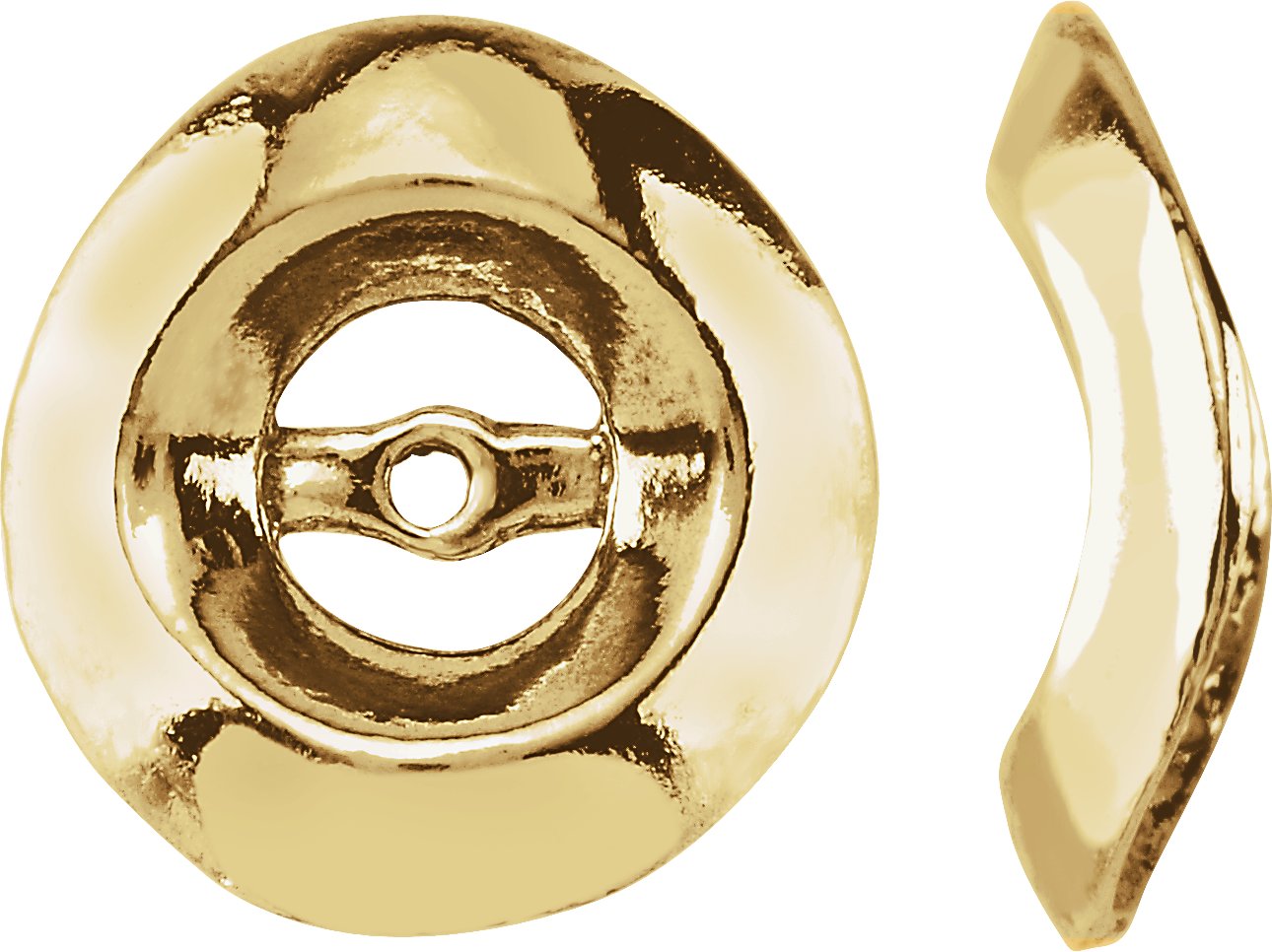 Solid 14k Yellow Gold 3.7mm ID Earring Jackets-