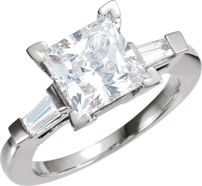 Platinum Princess Diamond Engagement Ring 1.25 CTW Ref 793079