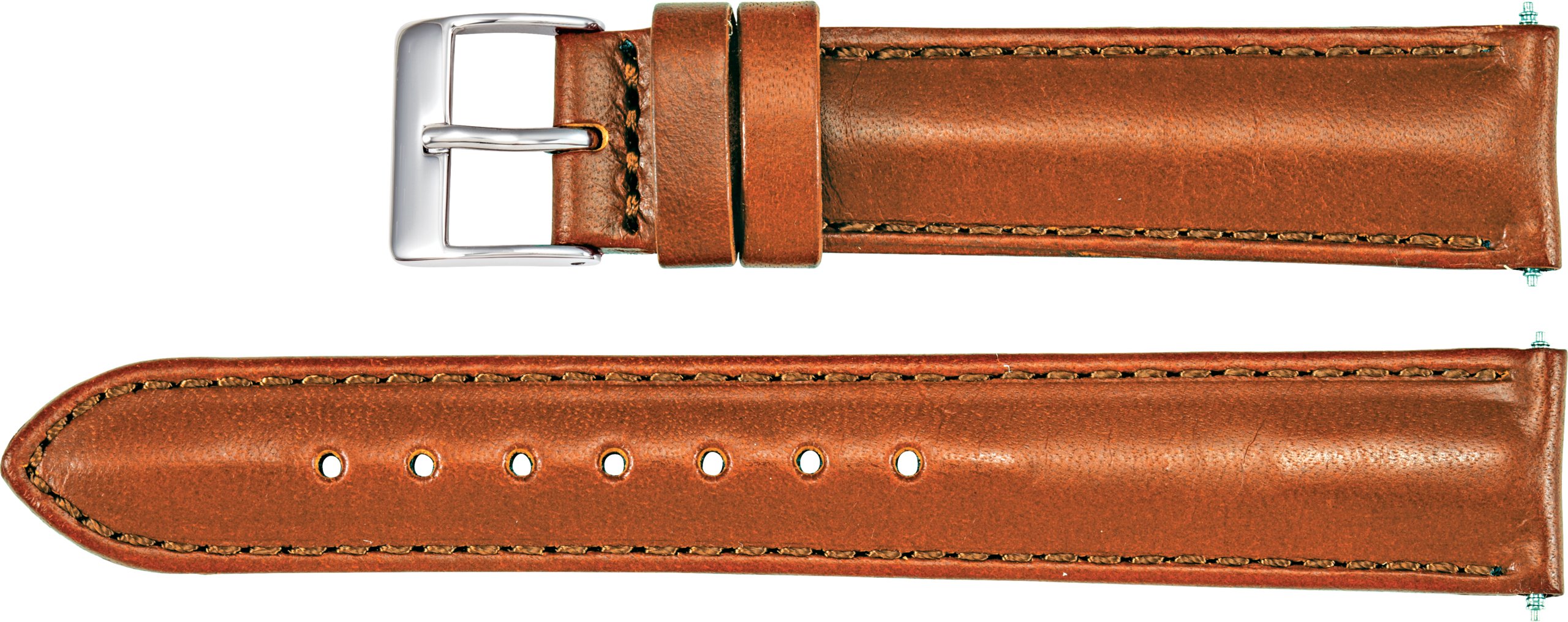 Leather Matte Bridle Padded Watch Band