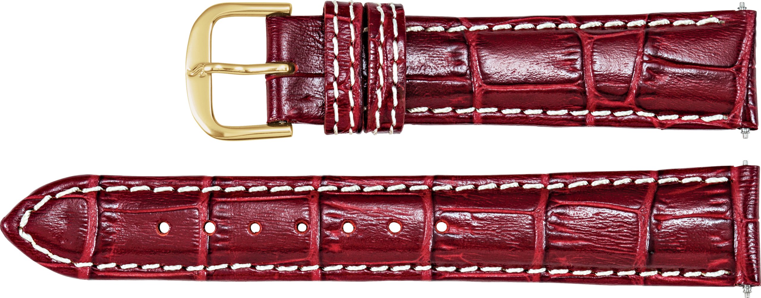 Men's Leather Alligator Grain Heavy Padded Watch Band