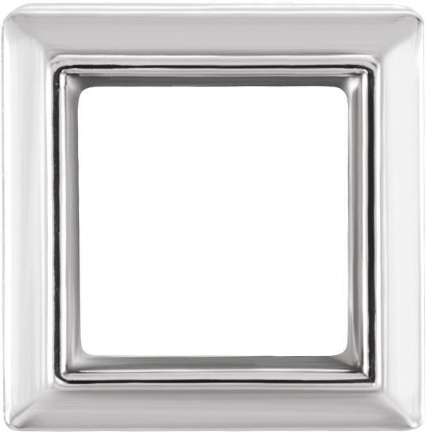 Square Bezel-Set Slide Pendant