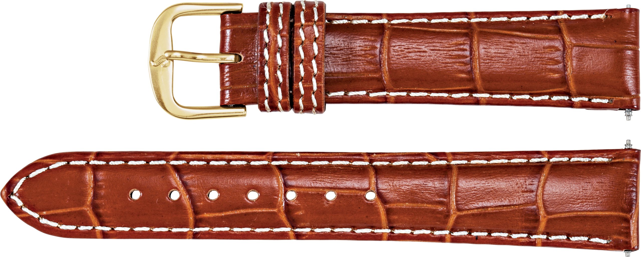 Men's Leather Alligator Grain Heavy Padded Watch Band