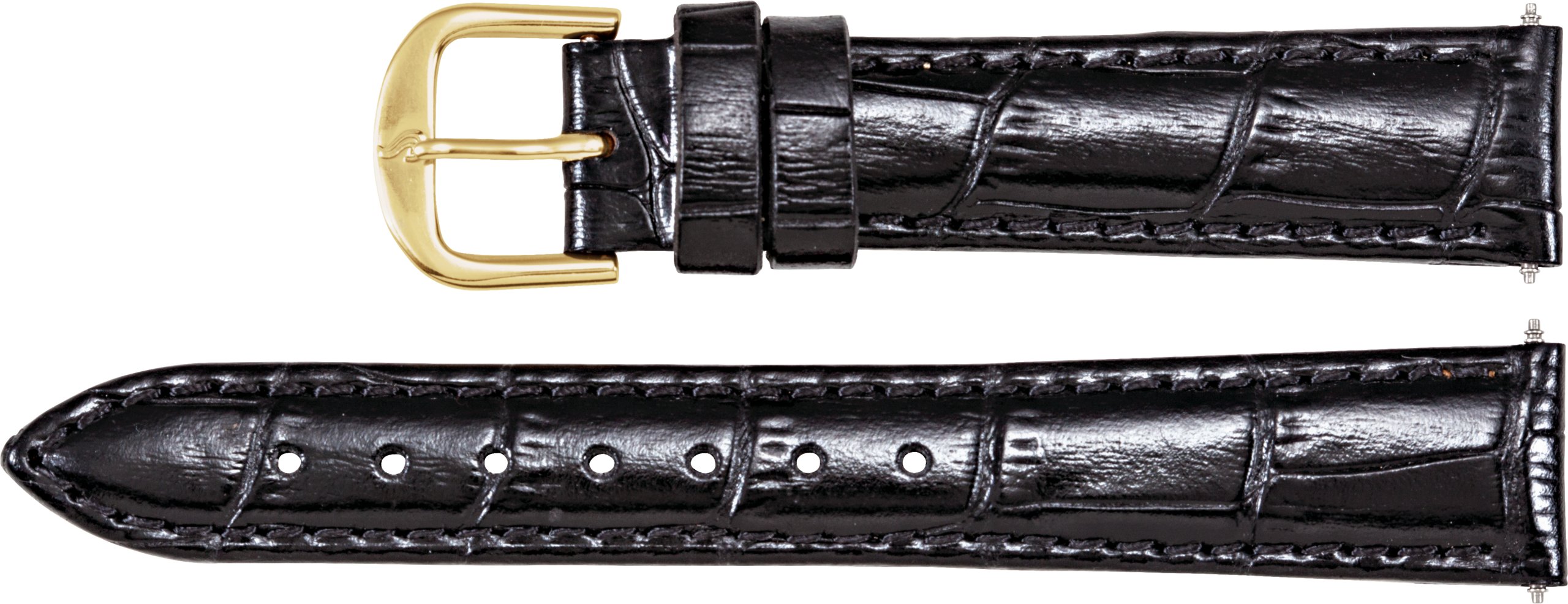 Ladies Leather Alligator Grain Padded Watch Band