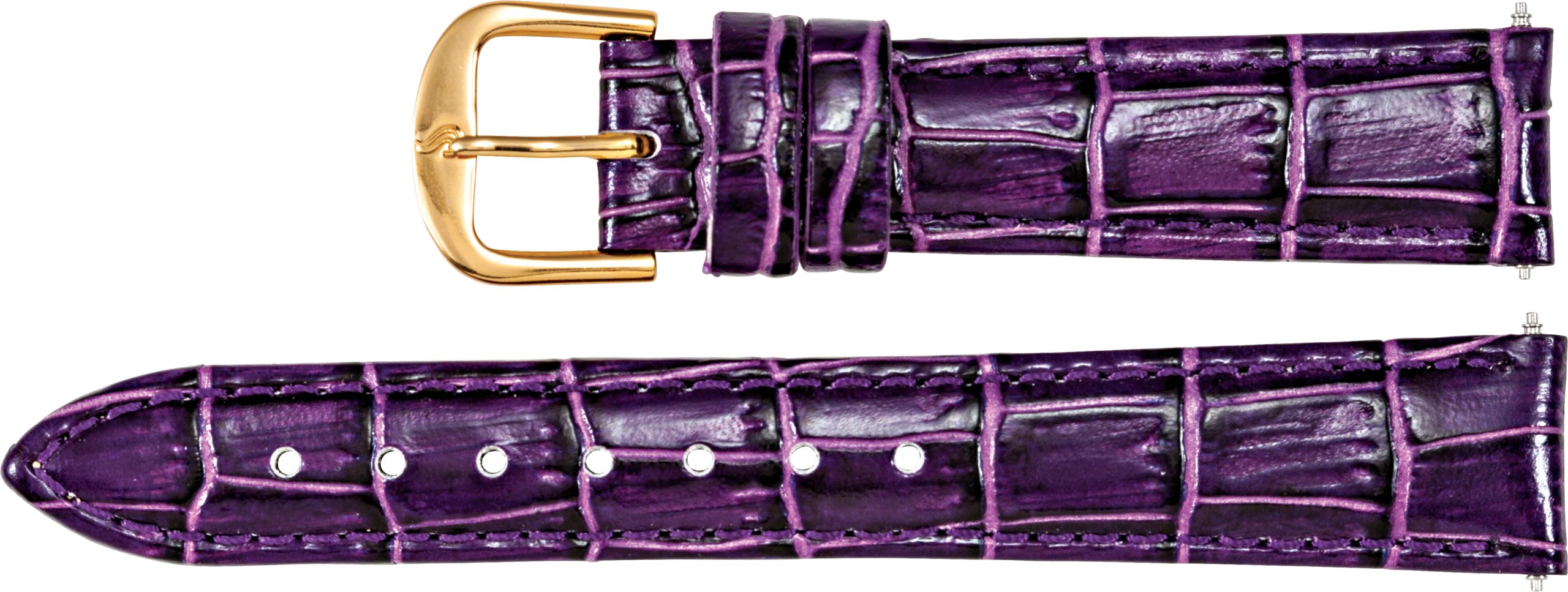 Ladies Leather Alligator Grain Padded Watch Band