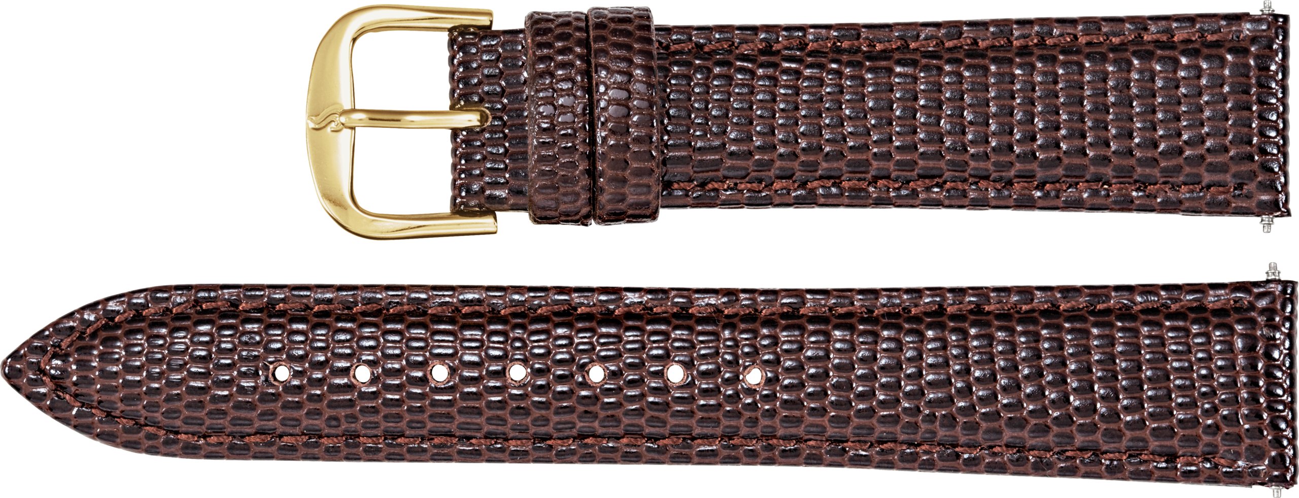 Men's Leather Lizard Grain Padded Watch Band