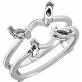 Continuum Sterling Silver Base for Ring Enhancer Mounting