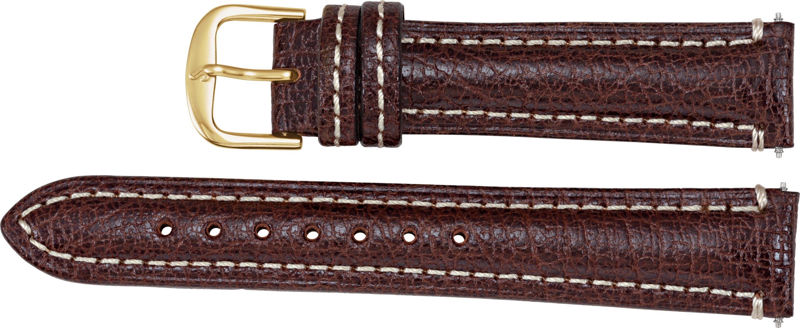 Men's Leather Matte Finish Heavy Padded Watch Band