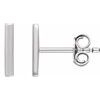 Platinum Vertical Bar Earrings Ref. 12108631
