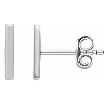 14K White Vertical Bar Earrings Ref. 11777587
