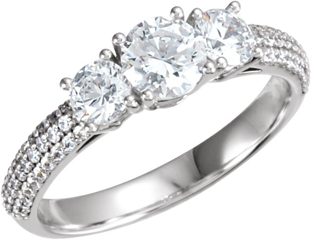Continuum Sterling Silver .75 CTW Diamond Engagement Ring Ref 5509889
