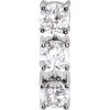 Platinum 3 Stone Diamond Articulated Fashion Earrings .9 CTW Ref 457299