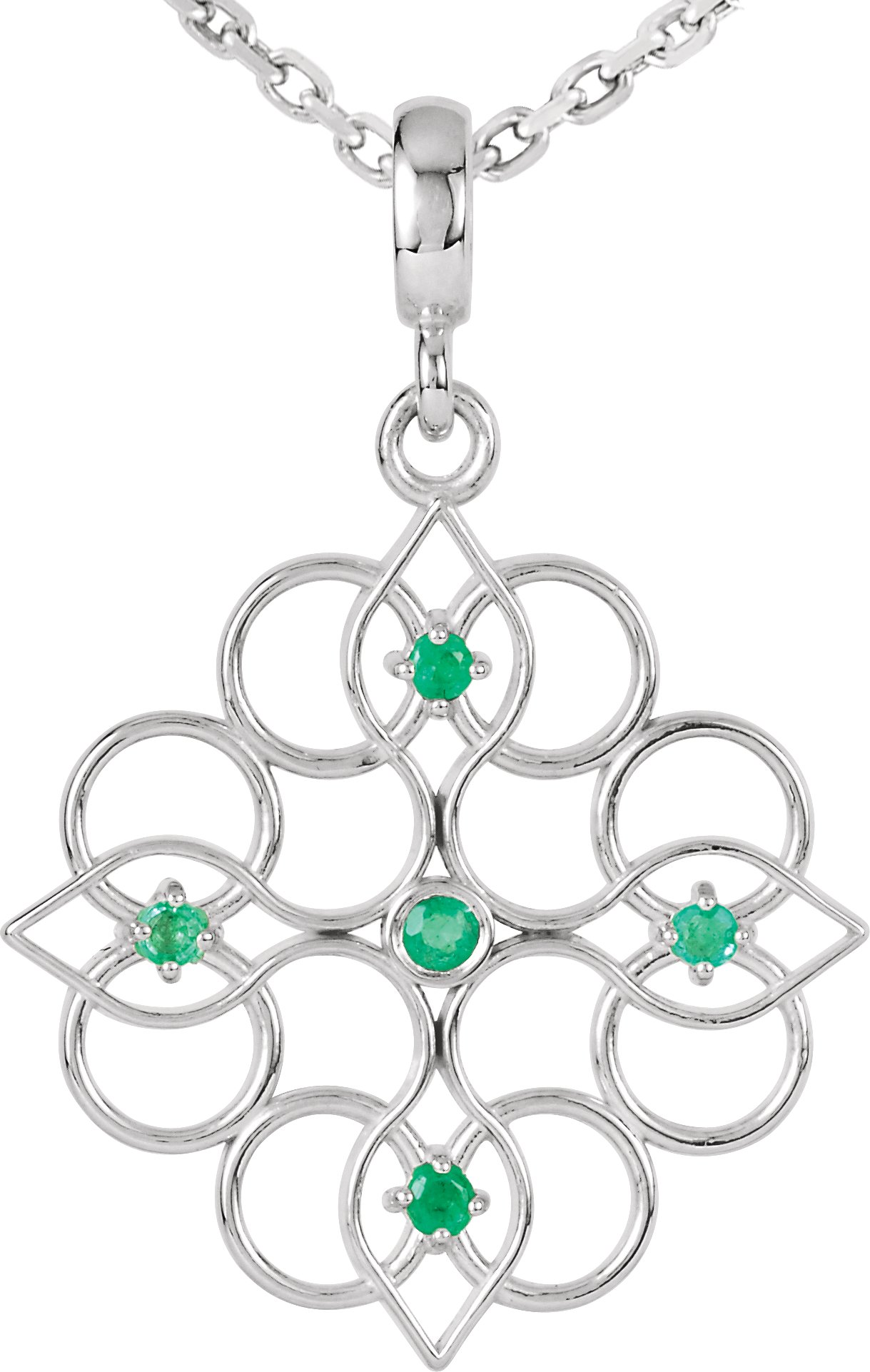 Emerald Decorative Dangle Pendant or Necklace