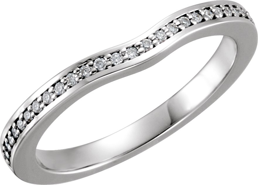 Platinum 1/10 CTW Natural Diamond Band