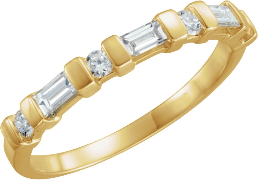 14K Yellow .38 CTW Diamond Anniversary Band Size 6 Ref 254035