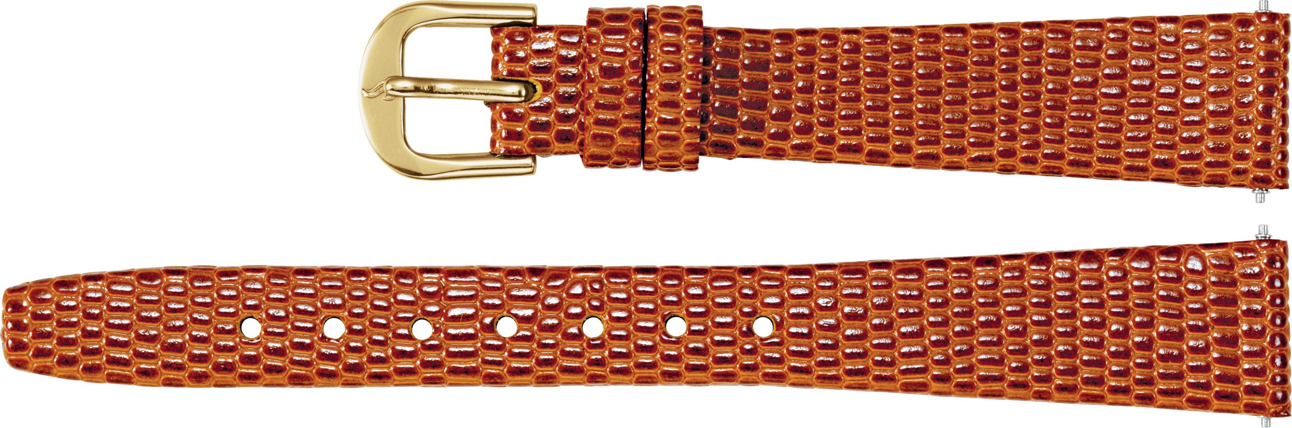 Leather Flat Lizard Grain Watch Band