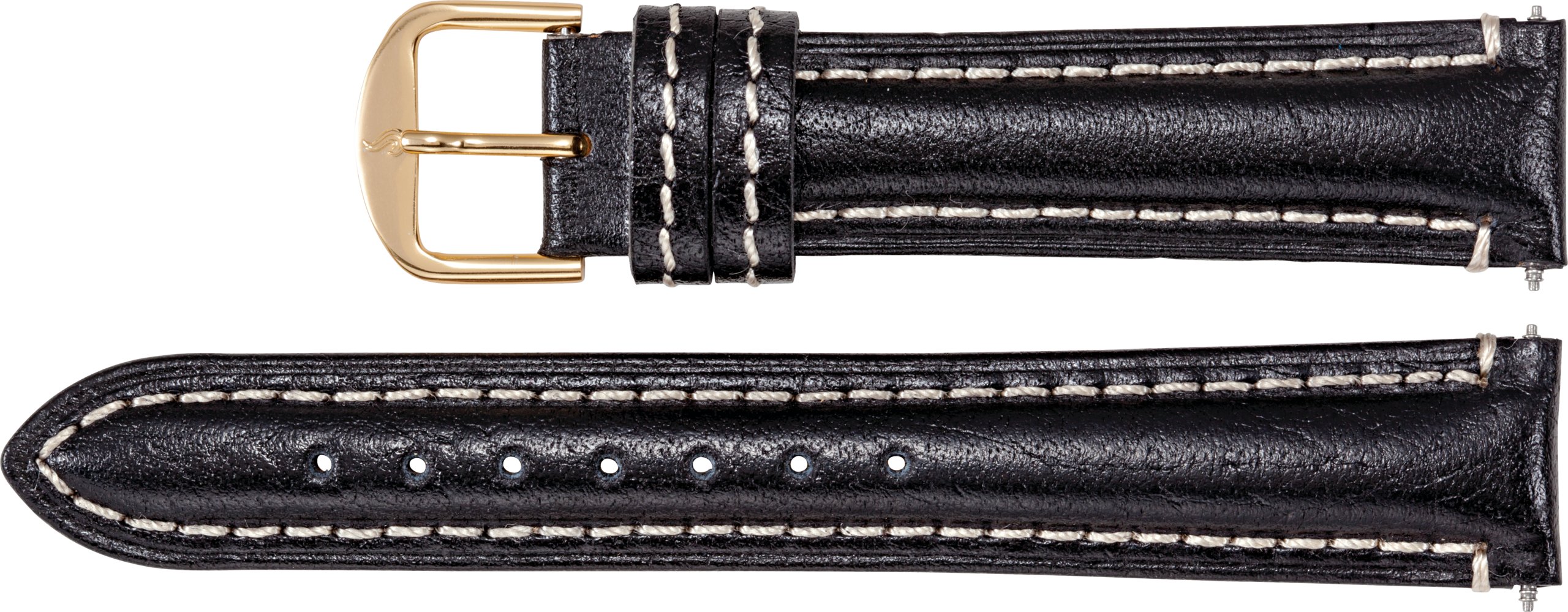 Men's Leather Matte Finish Heavy Padded Watch Band