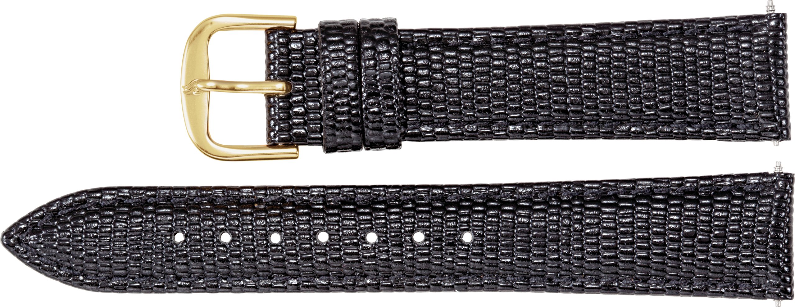 Men's Leather Lizard Grain Padded Watch Band