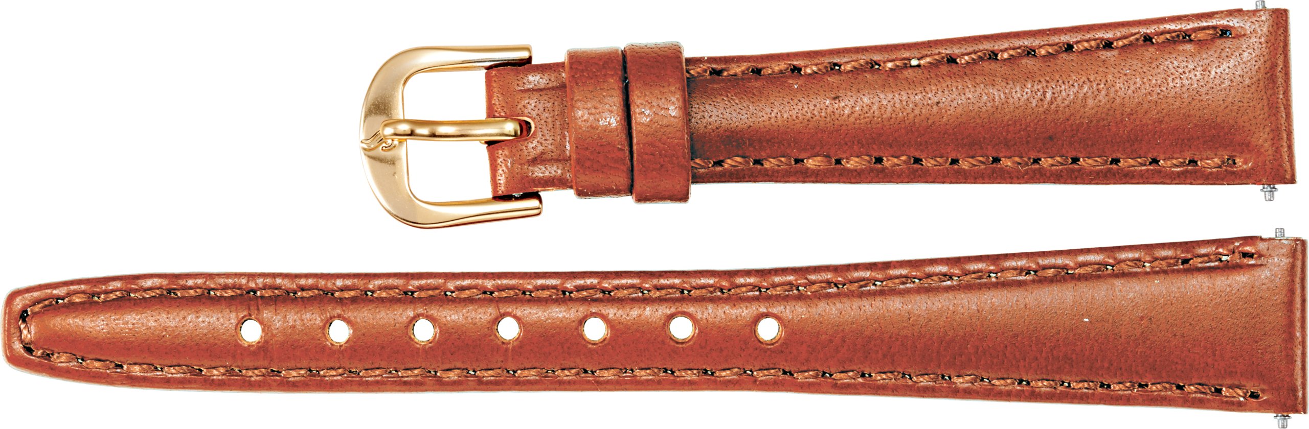 Leather Saddle Padded Watch Band