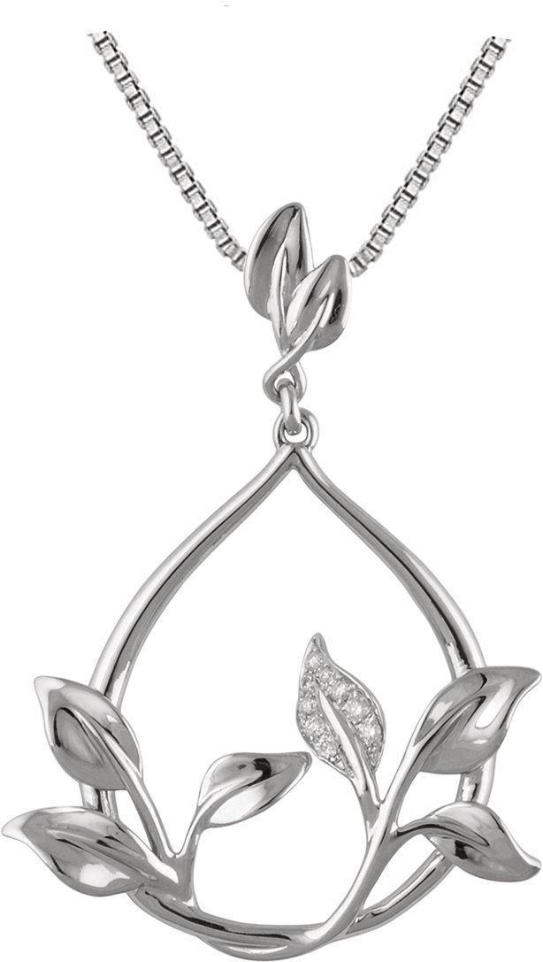 .05 CTW Natural Diamond 18" Necklace – 14K White Gold