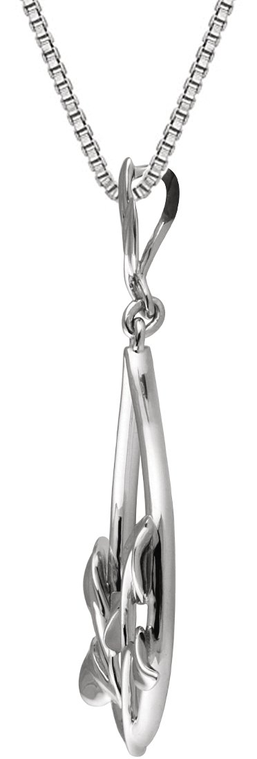 Alternative view of .05 CTW Natural Diamond 18" Necklace – 14K White Gold