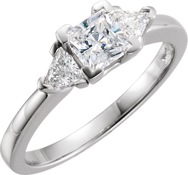 Platinum Band for 5x5 mm Square Ring