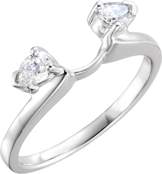 Platinum Diamond Solitaire Enhancer Wrap .33 CTW Ref 653312